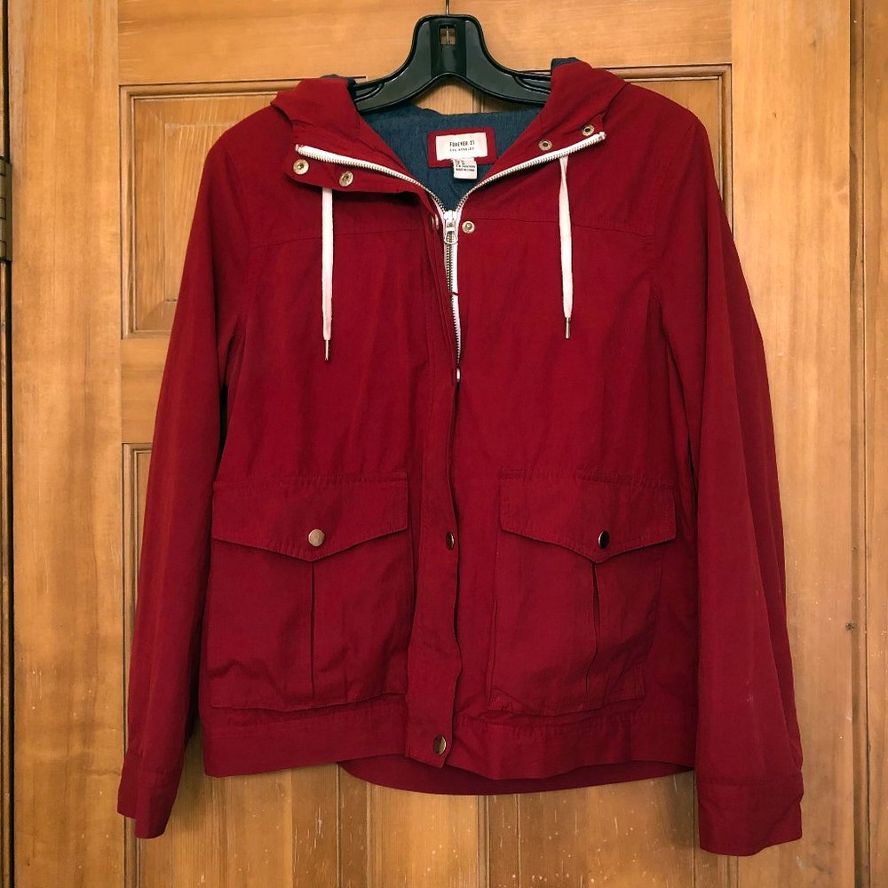 Red Forever 21 Raincoat